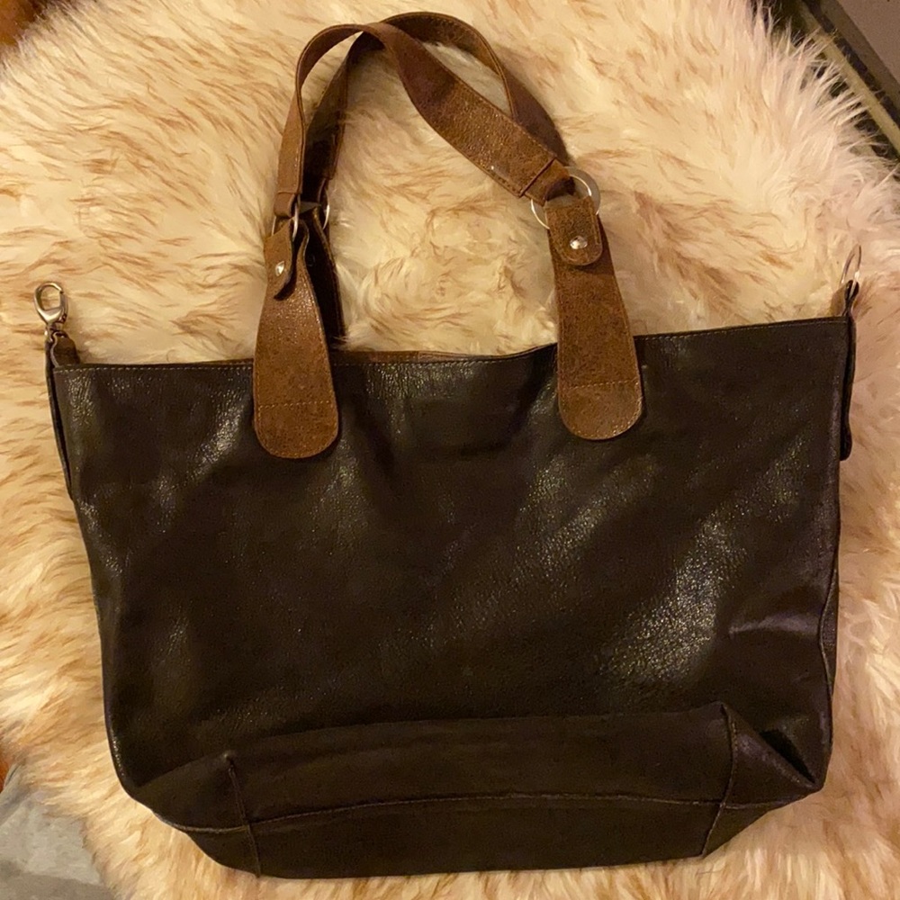 Beautiful shimmering leather tote